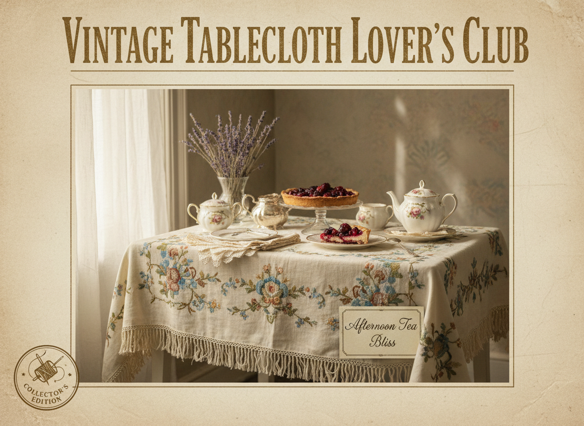 Magazine Cover for Vintage Tablecloth Lovers Club Magazine Cover for Vintage Tablecloth Lovers Club