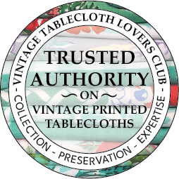 Vintage Tablecloth Lovers Club Logo - Collect Table Cloths - Tablecloth Collection
